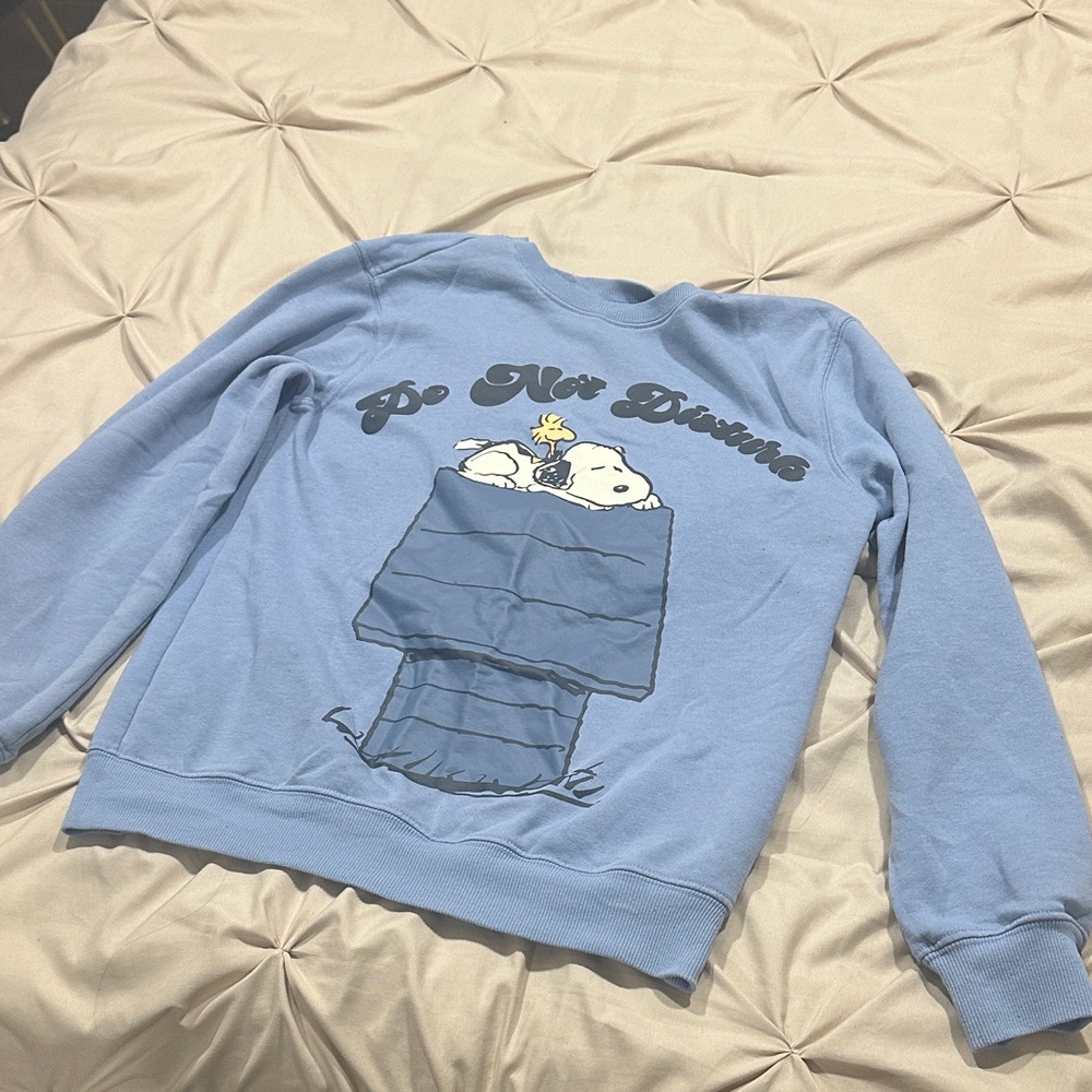 Blue Snoopy Graphic Sweater